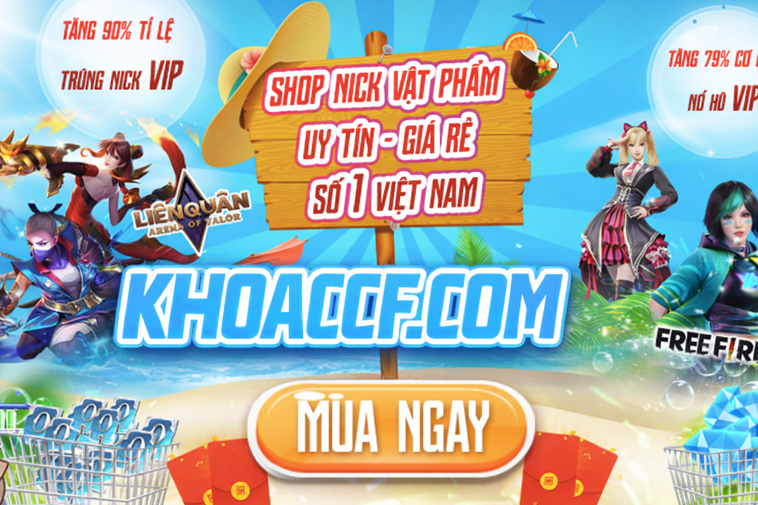 shop bán acc free fire uy tín chất lượng cao